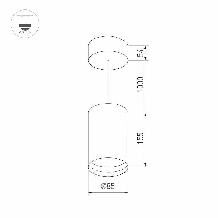 Корпус подвесного светильника Arlight SP-Polo-Hang-R85 024236(1) - 9