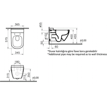 Унитаз подвесной Vitra D-Light с крышкой, белый (5911B003-1086) - 2