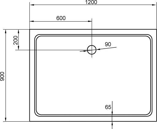 Поддон для душа Cezares SMC AH 120x90 см TRAY-M-AH-120/90-35-W - 5