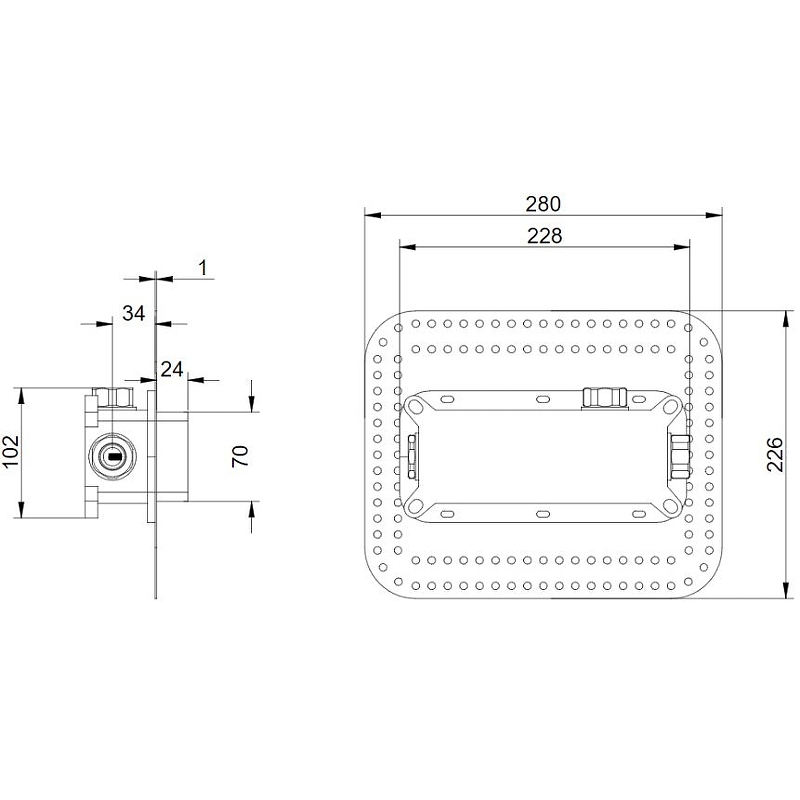 Скрытая часть для смесителя Villeroy&Boch VI-Box синяя TVW00015200000 - 1