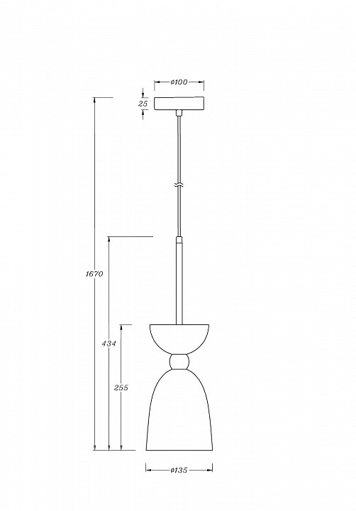 Подвесной светильник Maytoni Cloches MOD113PL-01W - 1