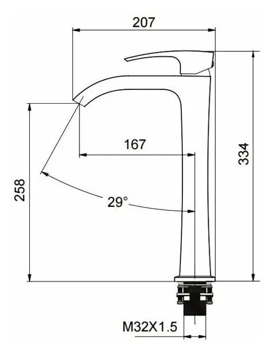 Смеситель для раковины Gappo черный матовый G1007-86 - 1