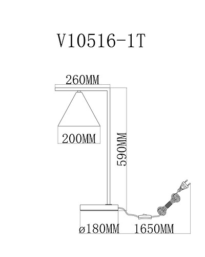 Настольная лампа декоративная Moderli Omaha V10516-1T - 2