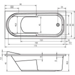 Акриловая ванна Riho Columbia 175 B003001005