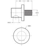 Шланговое подключение Jacob Delafon Modulo E8465-CP