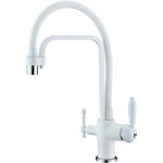 Смеситель Zorg Sanitary ZR 342-8 YF White для кухонной мойки