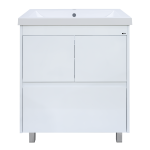 Тумба с раковиной Misty Алиса 75 напольная, белая Э-Али01075-0112Я