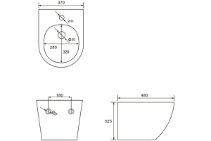 Подвесное биде Comforty 37 белое - 3