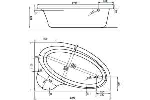 Акриловая ванна Santek Эдера 170x110 см (1.WH11.1.994) - 3
