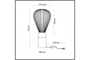 Настольная лампа Odeon Light Exclusive Elica 5402/1T - 3