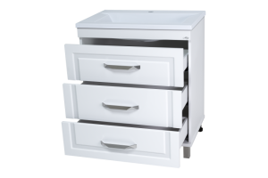 Тумба с раковиной Misty Терра 70 белая глянцевая - 2