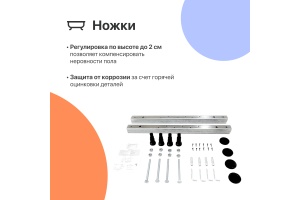 Акриловая ванна DIWO Углич 150x70 с ножками - 3