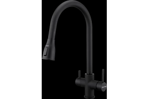 Смеситель для кухни Paulmark Lange темно - серый матовый