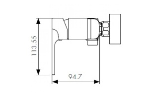 Смеситель для ванны KAISER Linear (59177) - 2