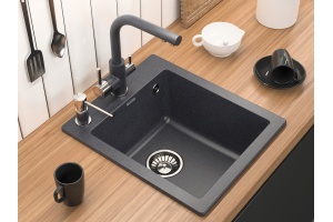 Дозатор для моющего средства Paulmark Kraft черный матовый - 2