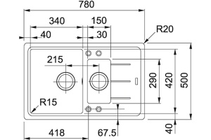 Мойка кухонная Franke Basis BFG 651-78 белая - 3