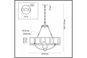 Подвесная люстра Lumion Riverly 6524/9 - 3