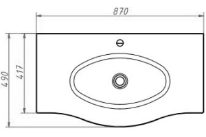 Мебельная раковина Cezares Petalo 90 золото - 2