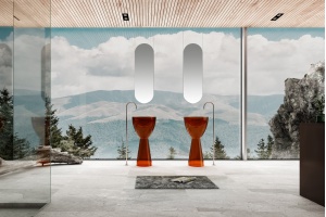 Раковина напольная ABBER Kristall 45 коричневый (AT2703Opal) - 2