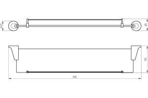 Полка Veragio Oscar OSC-5211.BR бронза - 2
