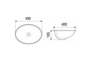 Раковина встраиваемая Weltwasser WW DEILBACH 6016 49 белый (10000003889) - 2