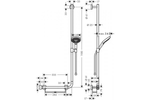 Душевой гарнитур Hansgrohe  (26326400) - 2