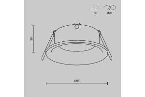 Встраиваемый светильник Maytoni Slim DL027-2-01B - 2