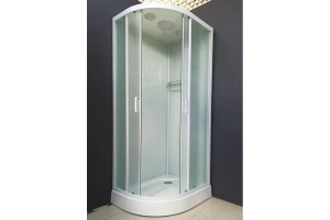 Душевая кабина Frank 110х80 правая белая стекло матовое - 3