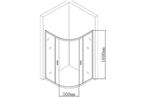 Душевой уголок Aquanet SE-900Q-Short 90x90, узорчатое стекло - 2