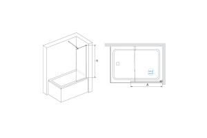 Шторка на ванну  60*150 RGW SC-052 Хром/Прозрачное/10 мм (Easy) - 2