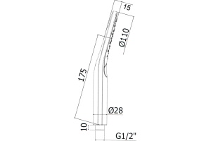 Душевая лейка Paffoni Sofia ZDOC122CR хром - 2