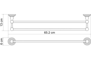 Полотенцедержатель Wasserkraft Isar K-7340 двойной - 3