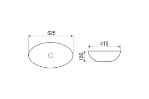 Раковина накладная Weltwasser WW ELBACH 3077 62.5 белый (10000004564) - 2