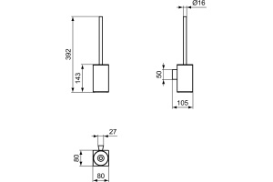 Ершик для унитаза Ideal Standard Iom Square хром (E2195AA) - 3