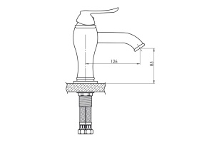 Смеситель для раковины GPD Tauro черный матовый - 2