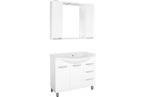 Тумба с раковиной Style Line Жасмин 100 белая - 2