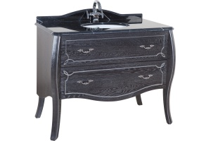 Мебель для ванной Bellezza Грация Люкс 100 черная патина серебро - 2