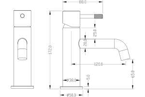 Смеситель Boheme Uno 461-CR для раковины, хром - 2