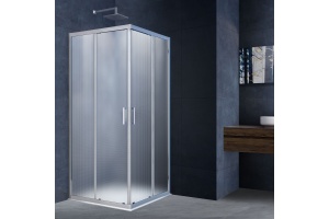 Душевой уголок Vincea Alpha 80x80 профиль хром стекло текстурное