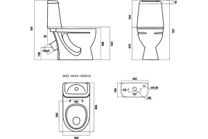 Унитаз-компакт Sanita Идеал эконом - 2