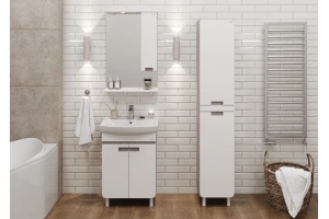 Тумба под раковину Onika Харпер 50 белый/мешковина (105033) - 3