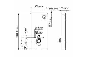 Naab 86TLT.040.PE.WH Пристенный модуль системы инсталляции для унитазов - 3