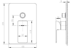 Смеситель Bravat Phillis PB856101CP-2-ENG для ванны с душем - 2