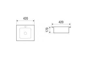 Раковина встраиваемая Weltwasser WW DEILBACH 6037 42 белый (10000004607) - 2