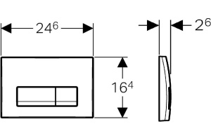 Кнопка смыва Geberit Delta 51 115.105.46.1 хром матовый - 2