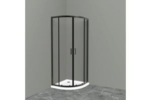 Душевой уголок BelBagno Uno 100х100 черный, матовый (UNO-195-R-2-100-C-NERO)