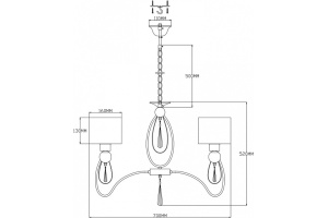 Подвесная люстра Moderli Dark V2585-5P - 2