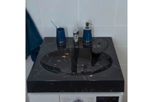 Раковина Stella Polar Миро 60 на стиральную машину черный - 2