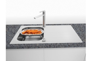 Мойка кухонная Alveus Glassix 10 белая - 2