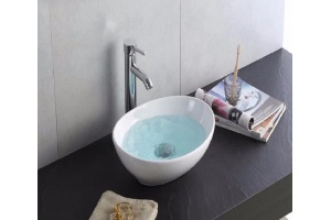 Раковина накладная Ceramalux N черный, матовый (7138)